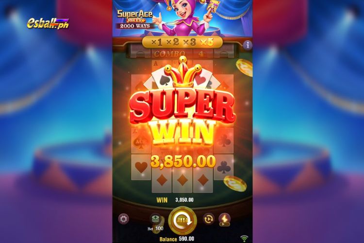 Super Wins ₱3,850 on Super Ace Joker Jili Slot!