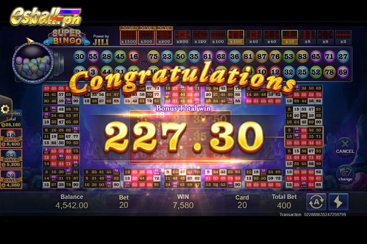 Play JILI Super Bingo slot bet 20 and win 227.3 Play JILI Super Bingo slot bet 20 and win 227.3