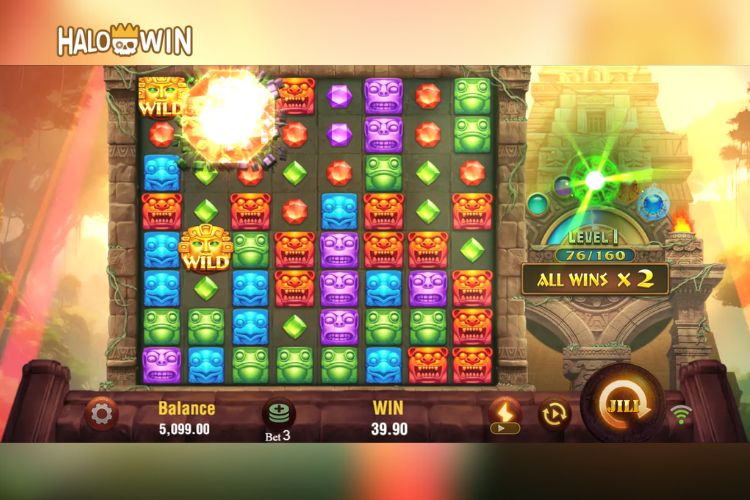 Treasure Quest Slot Features: Mega Symbols (Green Magic Ball)