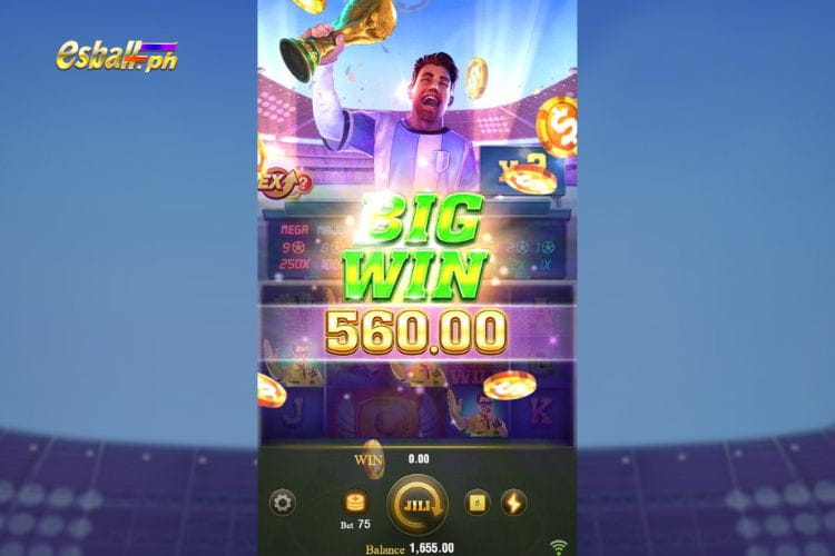 Bet 75 pesos and get 560 pesos in Jili World Cup Slot Big Win! Bet 75 pesos and get 560 pesos in Jili World Cup Slot Big Win!