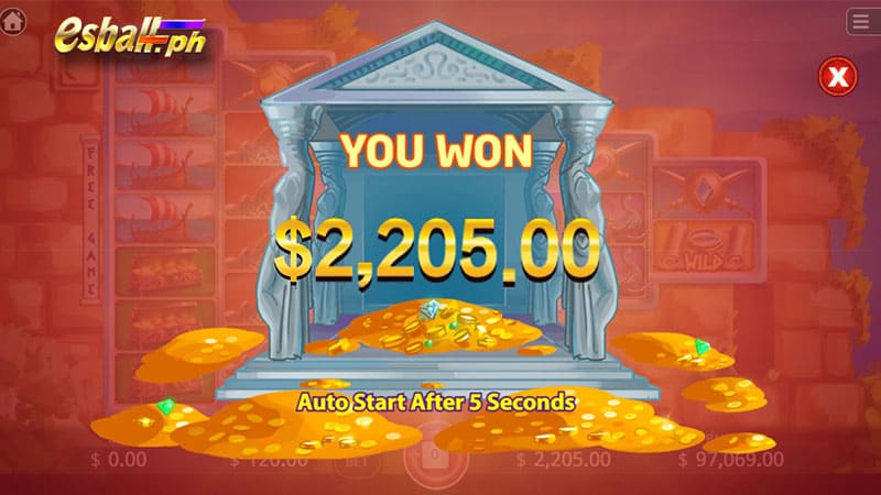 Won ₱2,205 in KA Alexander The Great Slot Free Game!