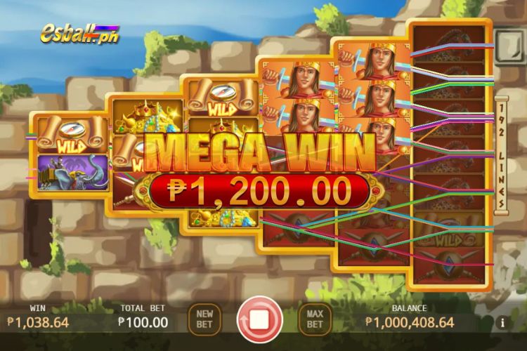 Mega Wins ₱1,200 on Alexander the Great Slot!