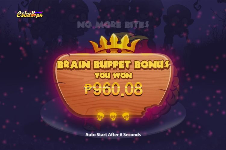 Won ₱960 in KA Zombieland Slot Brain Buffet Game!