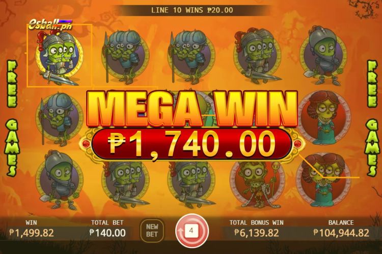 Won ₱1,740 on KA Zombieland Slot!