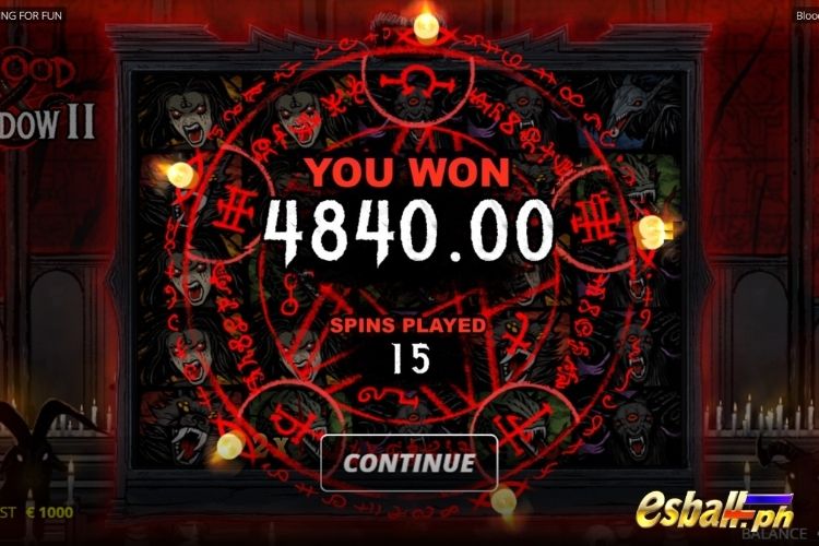 Get 4,840 Pesos in NLC Blood and Shadow 2 Free Spins.