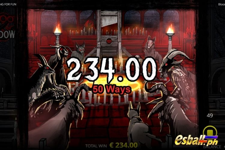 Bet 10 pesos and win 234 pesos on Blood and Shadow 2 Big Win.