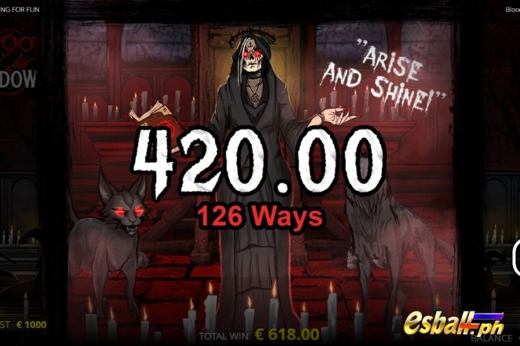 Bet 10 pesos and win 420 pesos on Blood and Shadow 2 Big Win.