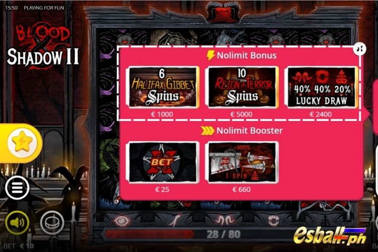 Blood & Shadow 2 Features: Bonus Buy