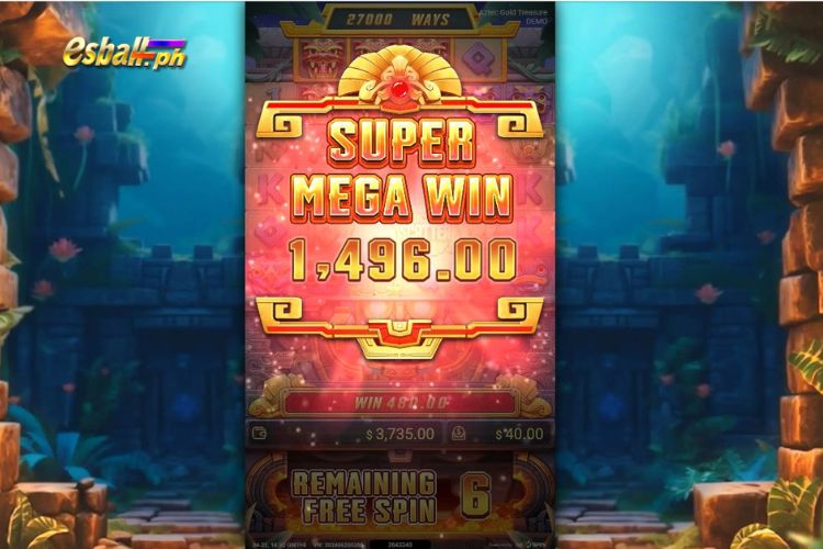Super Mega Win 1,496 pesos on Aztec Gold Treasure Slot! Super Mega Win 1,496 pesos on Aztec Gold Treasure Slot!