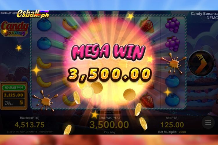 Won 3,500 pesos on Slot Candy Bonanza Mega Win! Won 3,500 pesos on Slot Candy Bonanza Mega Win!