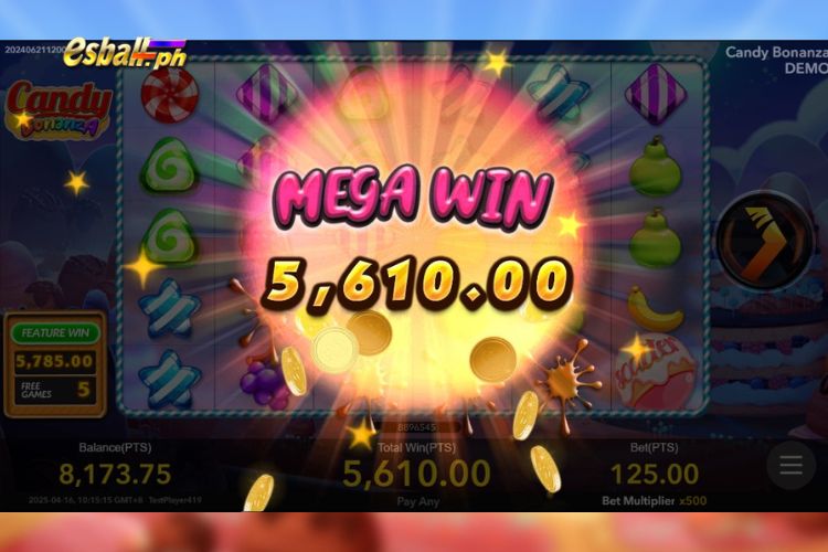 Won 5,610 pesos on Slot Candy Bonanza Mega Win! Won 5,610 pesos on Slot Candy Bonanza Mega Win!