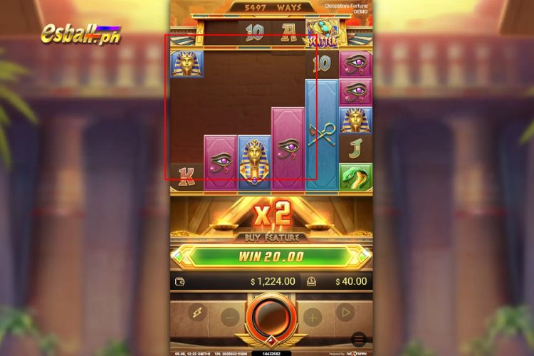 Cleopatra's Fortune Nextspin Slot Game Special Features: Cascading