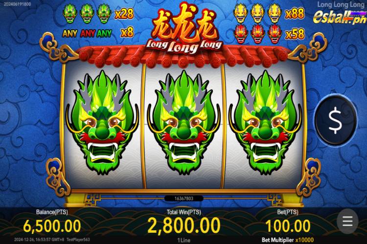 Bet 100 pesos and win 2,800 pesos on Nextspin Long Long Long Big Win.