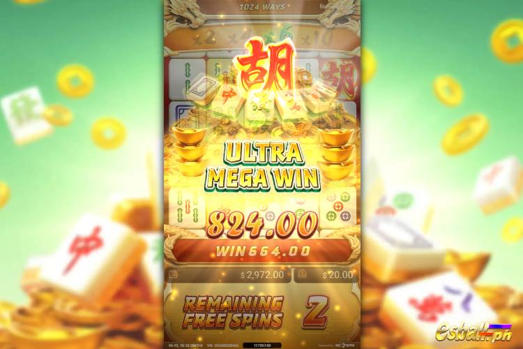 Bet 20 pesos and win 824 pesos on Nextspin Mahjong Dragon Ultra Mega Win!