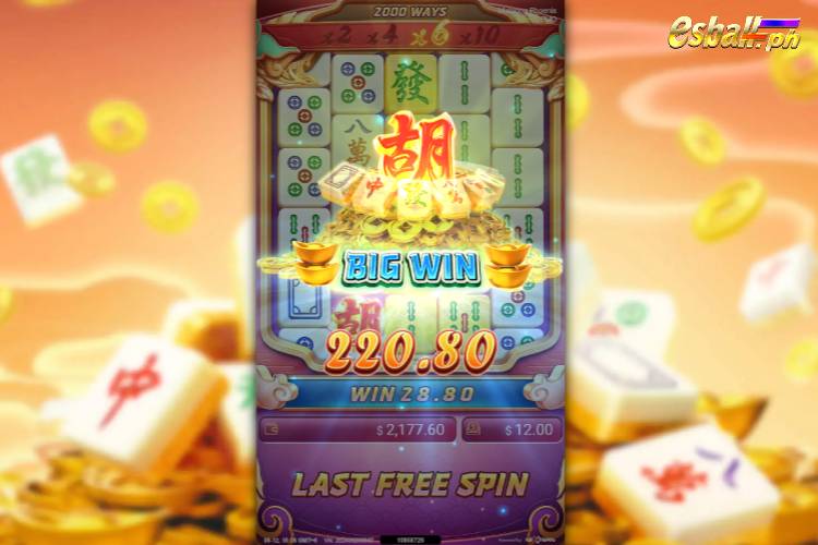 Bet 12 pesos and win 220.8 pesos on Nextspin Mahjong Phoenix Big Win!