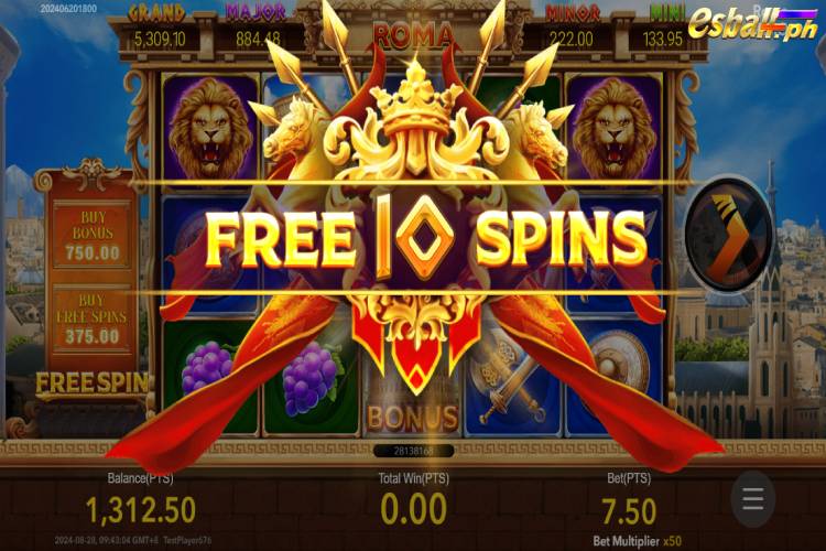 Nextspin Roma Slot Game - free spin