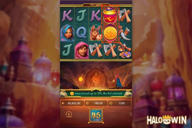 Alibaba's Cave of Fortune Features: Cash Collect