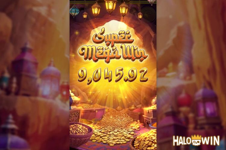 Bet 180 pesos and win 9,045 pesos on Alibaba's Cave of Fortune Big Win.