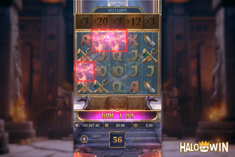 Anubis Wrath Features: Cascading Reels