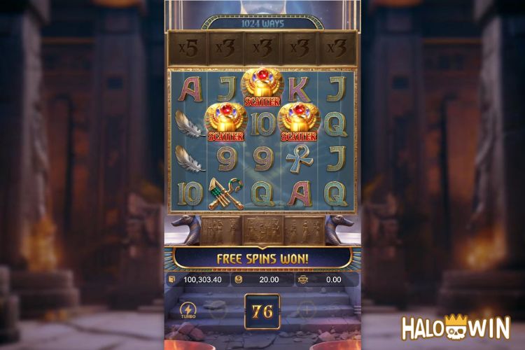 3+ Scatter trigger the Free Spins