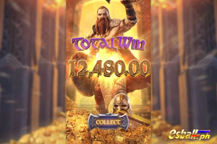 Bet 60 pesos and win 12480 pesos on PG Asgardian Rising Big Win!