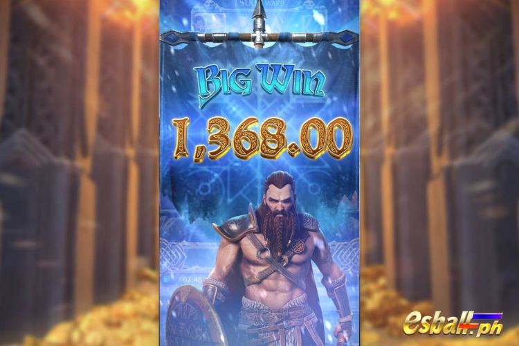 Bet 60 pesos and win 1368 pesos on PG Asgardian Rising Big Win!
