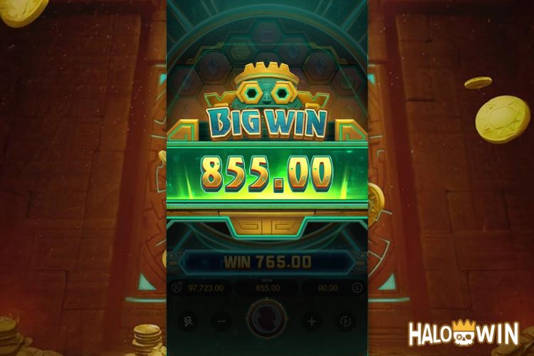 Bet 90 pesos and win 855 pesos on Azteca Legacy Big Win.