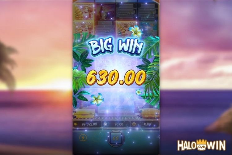 Bet 90 pesos and win 630 pesos on Bali Vacation Big Win.