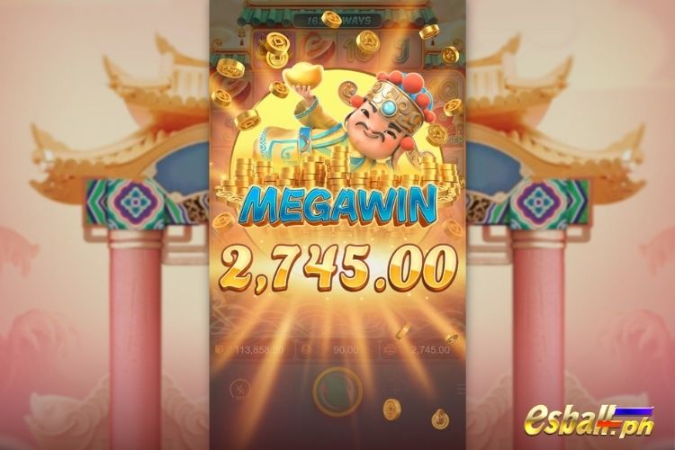 Bet 90 pesos and win 2745 pesos on PG Caishen Wins Big Win!