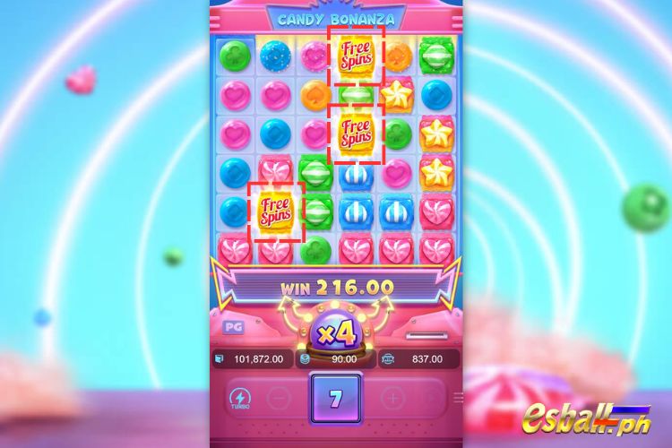 3 Scatter trigger the Free Spins