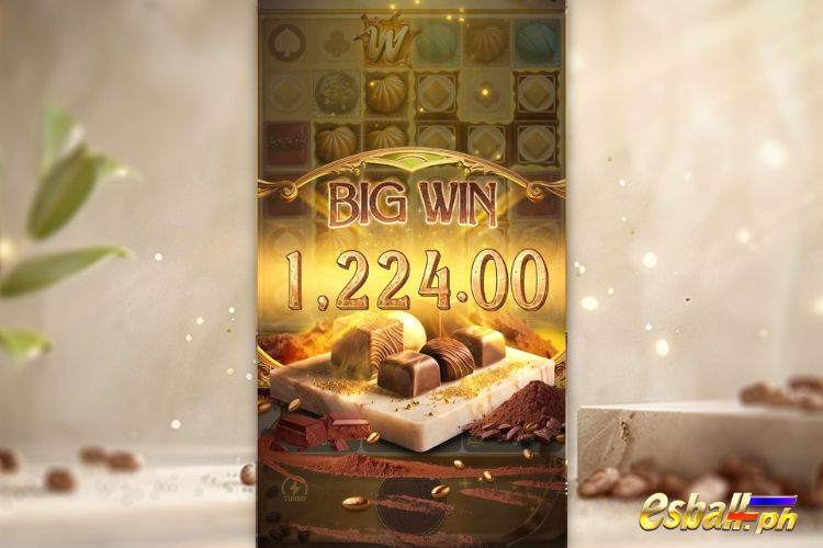 Bet 90 pesos and win 1224 pesos on Chocolate Deluxe PG Big Win!