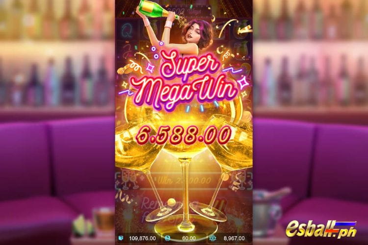 Bet 60 pesos and win 6588 pesos on PG Cocktail Nights Slot Big Win!