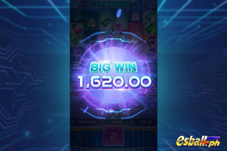 Bet 180 pesos and win 1,620 pesos on Crypto Gold Big Win.