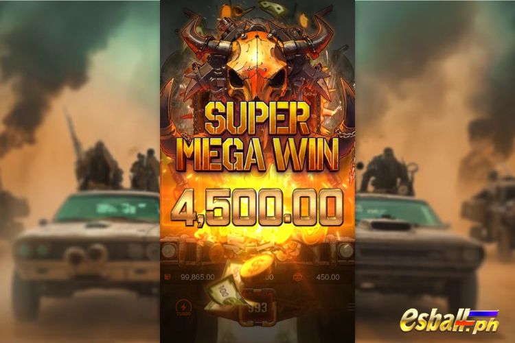 Bet 90 pesos and win 4,500 pesos on Doomsday Rampage Big Win.