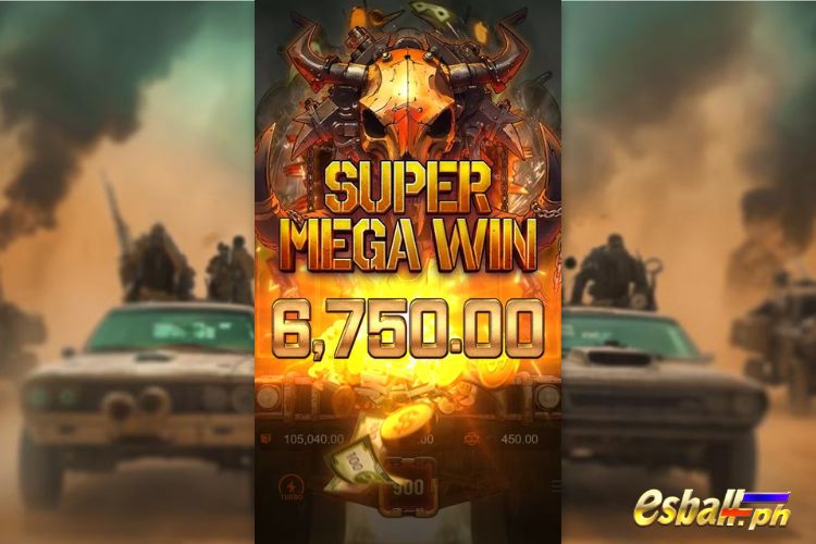 Bet 90 pesos and win 6,750 pesos on Doomsday Rampage Big Win.