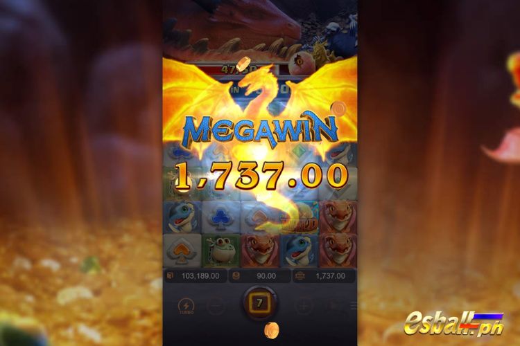 Bet 90 pesos and win 1737 pesos on PG Dragon Hatch Slot Big Win!
