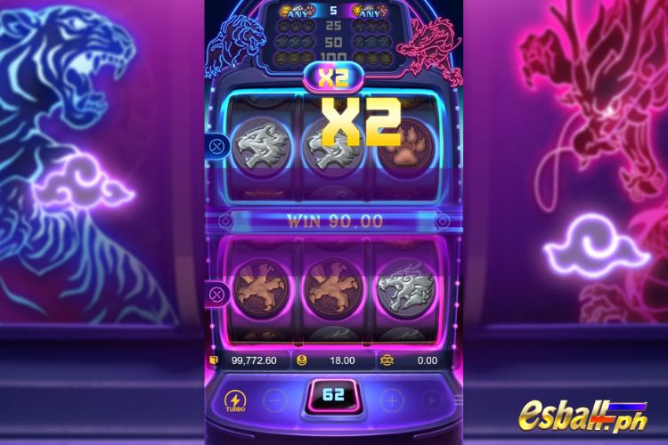 PG Dragon Tiger Luck Multiplier Feature