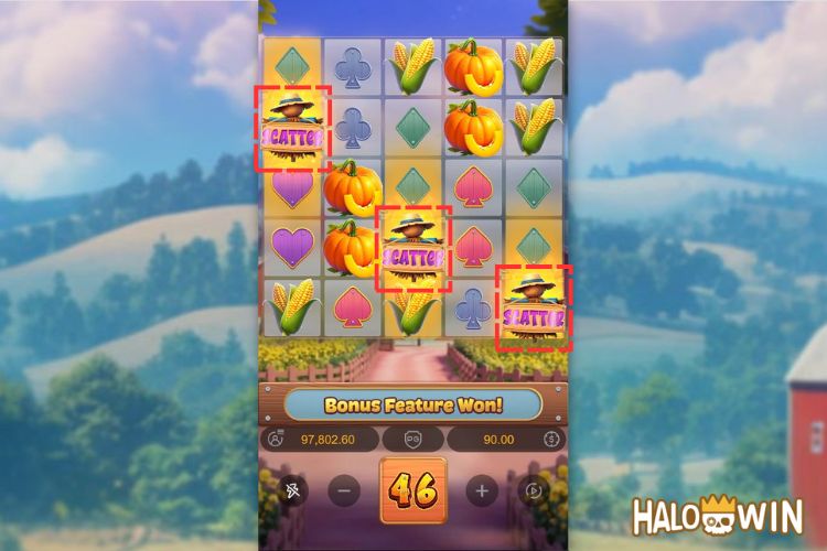 3 Scatters trigger Farmstead Fortune Hold and Win