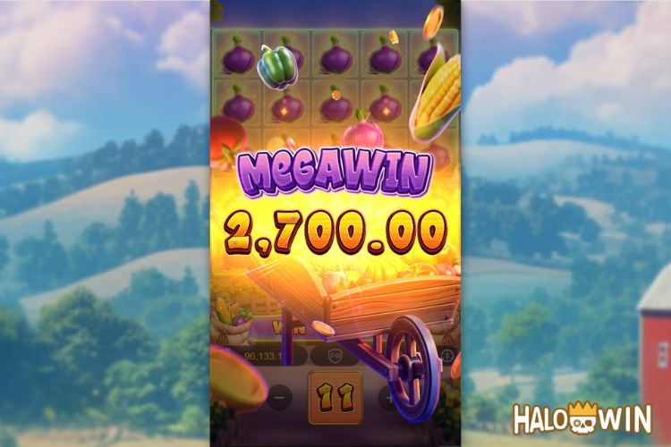 Bet 90 pesos and win 2,700 pesos on Farmstead Fortune Big Win.
