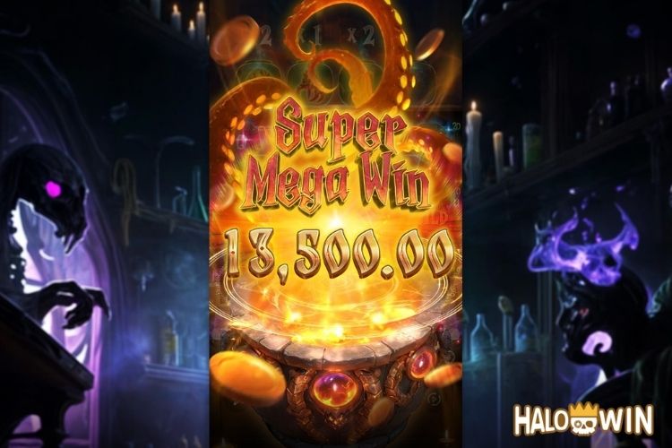Bet 90 pesos and win 13,500 pesos on Forbidden Alchemy Big Win.
