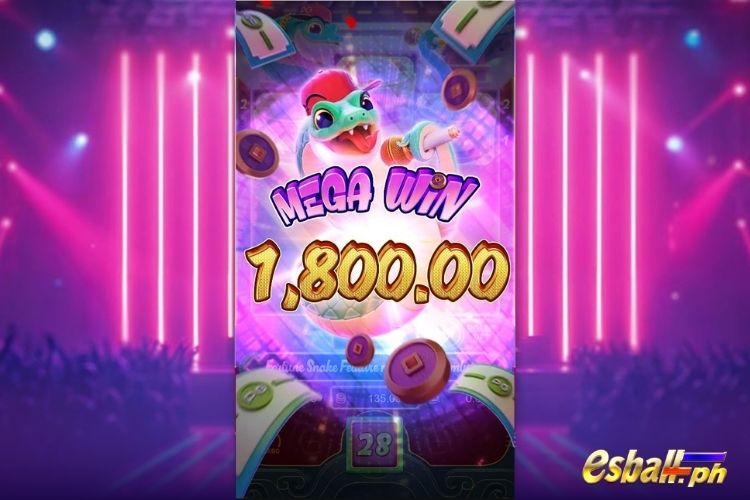 Bet 135 pesos and win 1800 pesos on PG Fortune Snake Big Win!