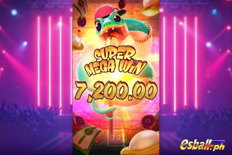 Bet 135 pesos and win 7200 pesos on PG Fortune Snake Big Win!