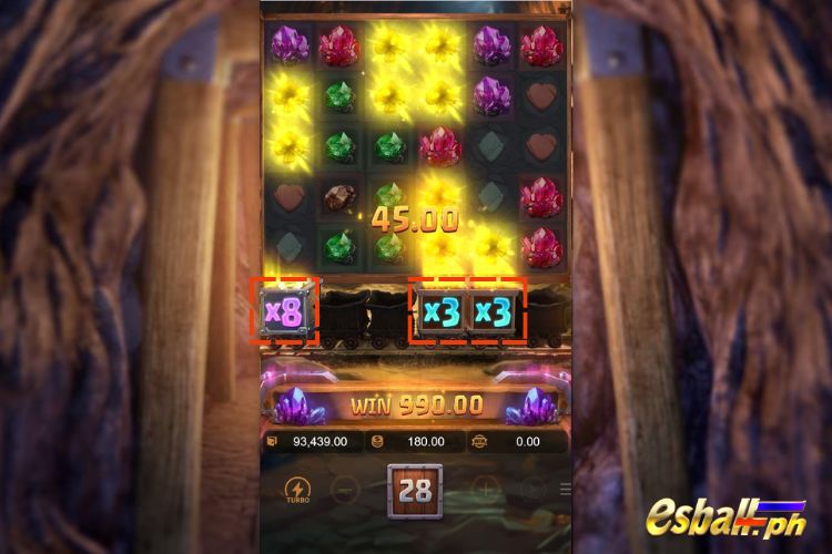 Gemstones Gold Multiplier Reel
