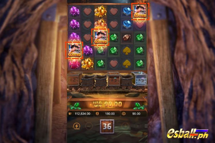 Gemstones Gold Free Spins Feature
