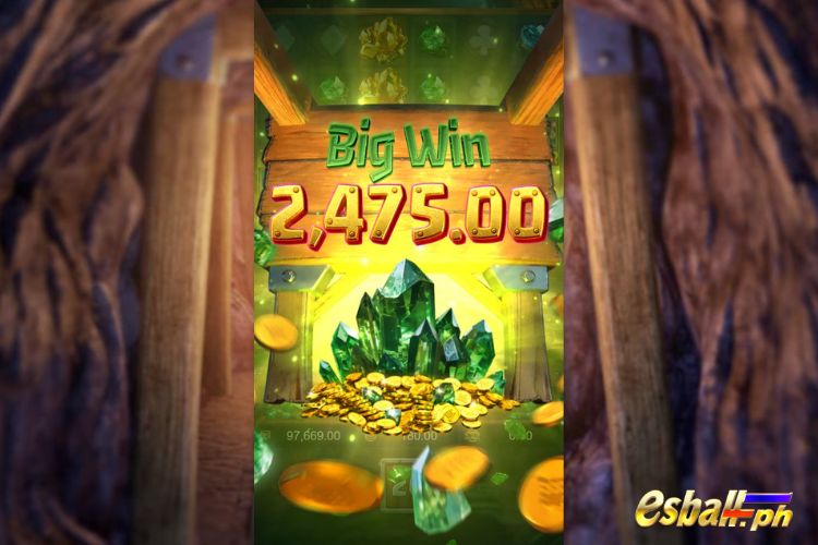 Bet 180 pesos and win 2,475 pesos on Gemstones Gold Big Win.