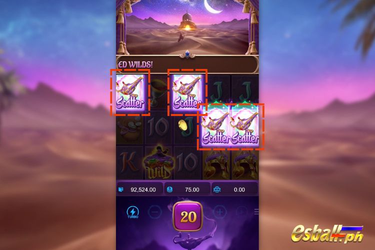 Genie's 3 Wishes Free Spins Game