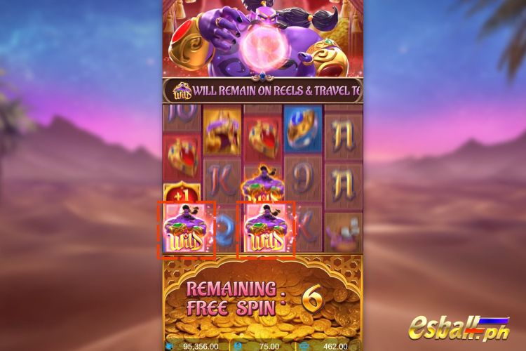 Genie's 3 Wishes Free Spins Game