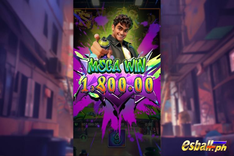 Bet 90 pesos and win 1,800 pesos on Graffiti Rush Big Win.