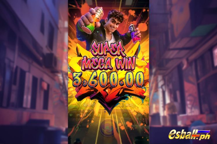 Bet 90 pesos and win 3,600 pesos on Graffiti Rush Big Win.