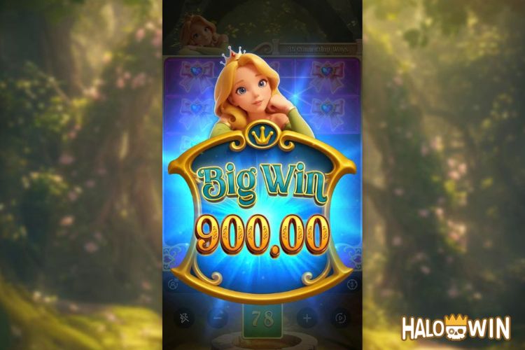 Bet 90 pesos and win 900 pesos on Grimms’ Bounty: Princess & The Frog Big Win.